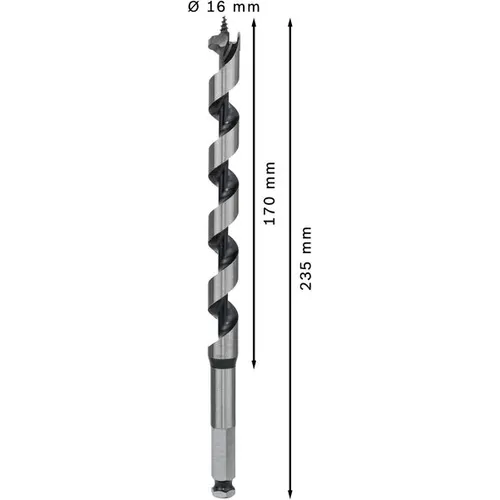 Träspiralborr, sexkantsskaft 16x170/235 mm, 1-pack