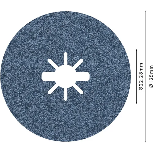 Fiberslipskiva X-LOCK Metall 125 mm, K60