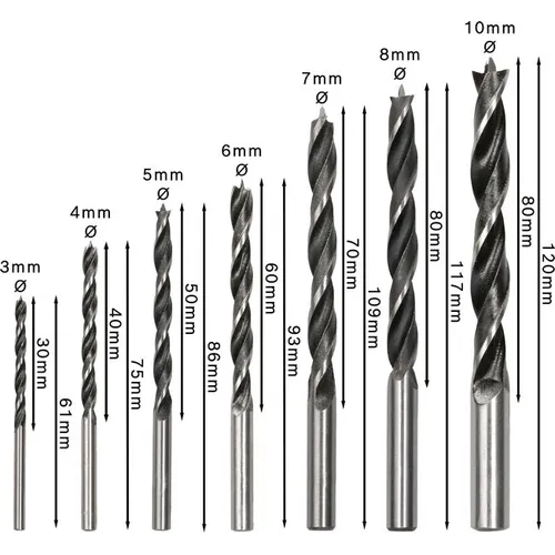 Träspiralborrset Pro 7 delar
