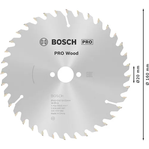 Cirkelsågklinga Optiline Trä 160/16 mm, 36T