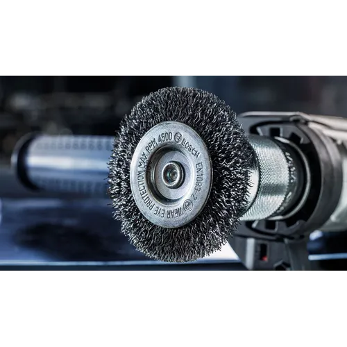 Skivstålborste Mässing, Ø 6 mm skaft Ø 75 mm