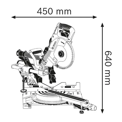 Kap- och geringssåg GCM 8 SDE 216 mm, 1600 W