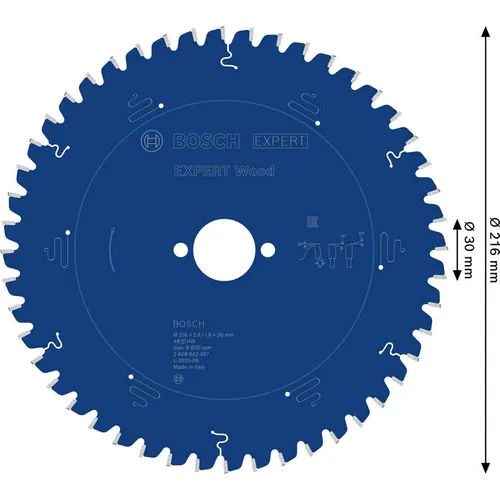 Cirkelsågklinga Expert Trä 216/30 mm, 48T