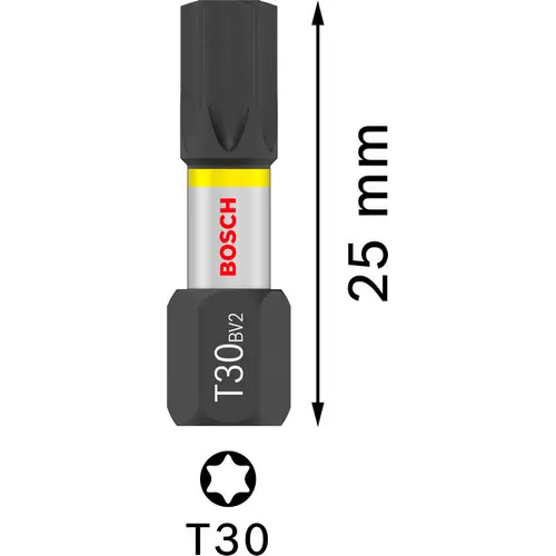 Bits Torx 25 mm Impact Tictac T30, 25-pack