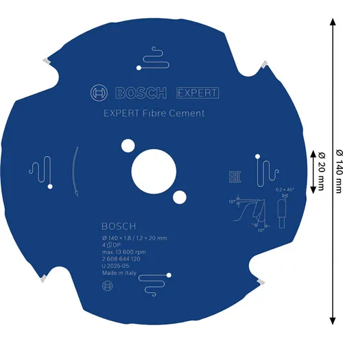 Cirkelsågklinga Expert Fibercement 140X20MM, 4T