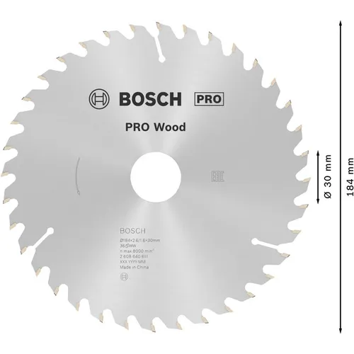 Cirkelsågklinga Optiline Trä 184/30 mm, 36T