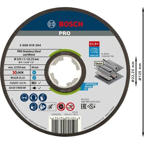 Kapskiva X-Lock Inox & Metall 125 mm