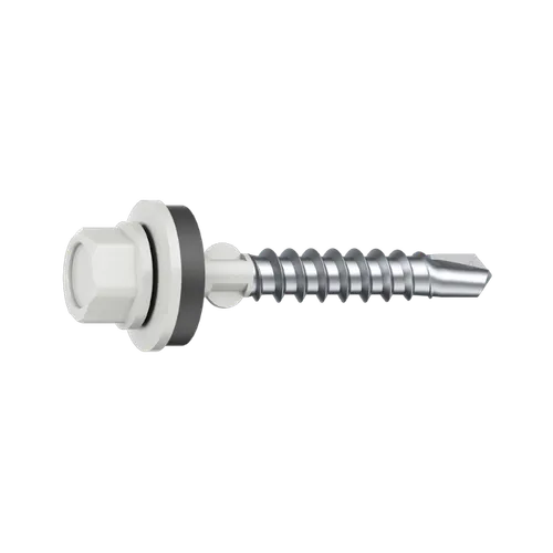 Plasttaksskruv J2PT f. trä, C3 4,8x35 mm, Vit, 25 st/frp