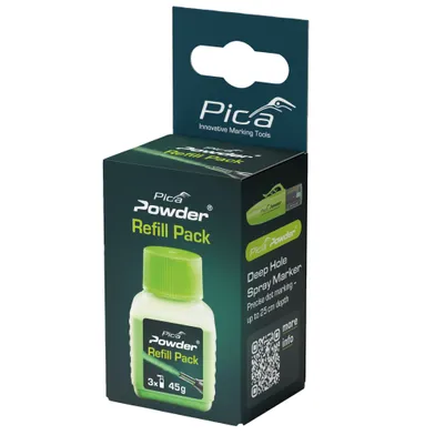 Refill Djuphålsmärkare, grönfluorescerande kritpulver