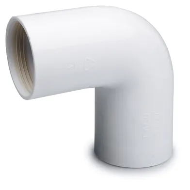 Avloppsvinkel 90° 40 mm vit, inomhus