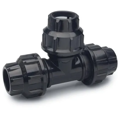 Pem-koppling t-rör tryckmutter 32x32x32 mm