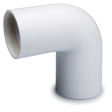 Avloppsvinkel 90° 32 mm vit, inomhus
