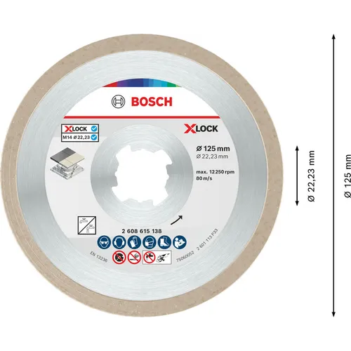 Diamantkapskiva X-Lock Ceramic Standard 125 mm