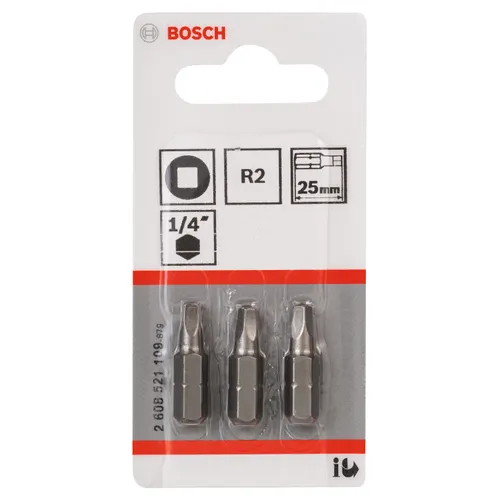 Bits Fyrkant 25 mm Extra Hard R2, 3-pack
