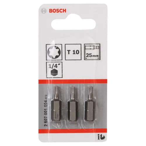 Bits Torx 25 mm Extra Hard T10, 3-pack
