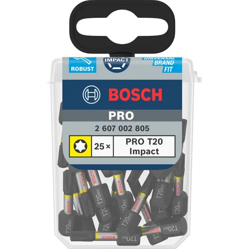 Bits Torx 25 mm Impact Tictac T20, 25-pack