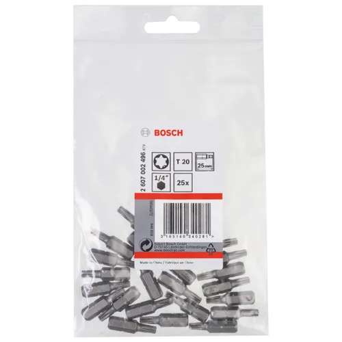 Bits Torx 25 mm Extra Hard T20, 25-pack