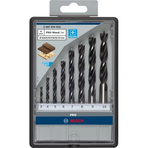 Träspiralborrset Robust Line 8 delar