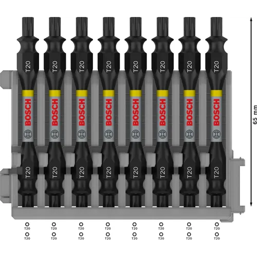 Bits Torx 65 mm Impact Control T20, 8-pack