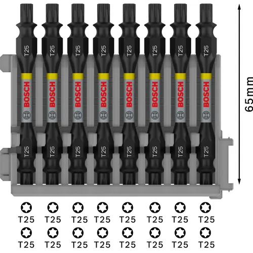 Bits Torx 65 mm Impact Control T25, 8-pack