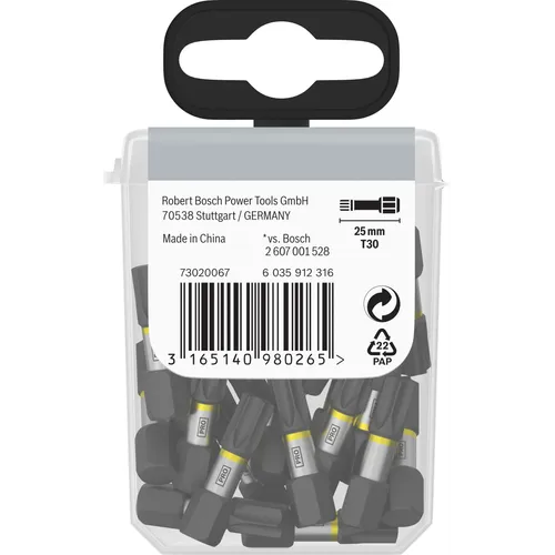 Bits Torx 25 mm Impact Tictac T30, 25-pack