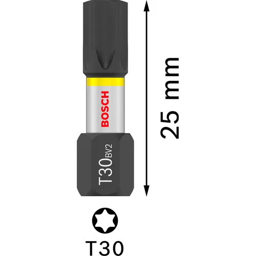 Bits Torx 25 mm Impact Tictac T30, 25-pack