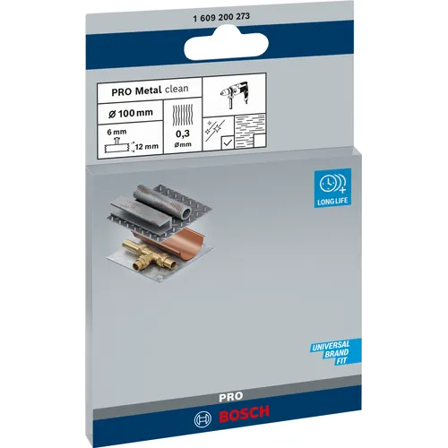 Skivstålborste, Ø 6 mm skaft Ø 100 mm, Grov