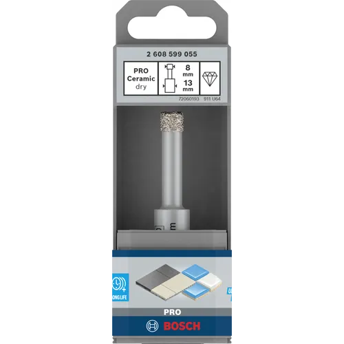 Diamantborr Pro Ceramic, 8 mm