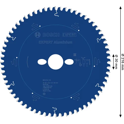 Cirkelsågklinga Expert Aluminium 216/30 mm, 64T