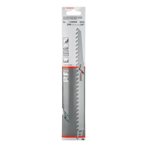 Tigersågblad S 1542 K Top Trä 240 mm, 5-pack