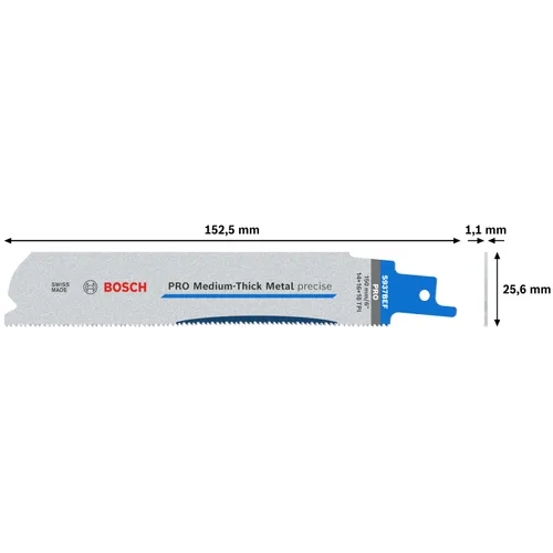 Tigersågblad S 937 BEF PRO Medium-Thick Metal precise 150 mm, 5-pack