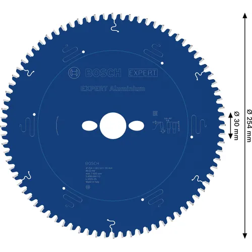 Cirkelsågklinga Expert Aluminium 254/30 mm, 80T