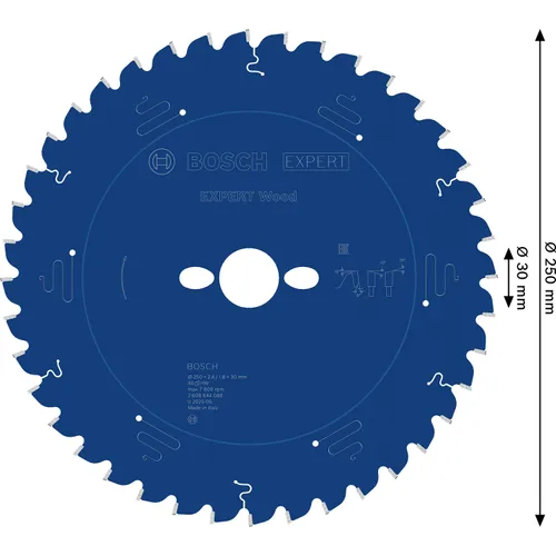 Cirkelsågklinga exp wood, 250x30x2,4 mm 40T