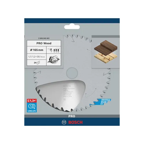 Cirkelsågklinga Speedline Trä 165/20 mm, 24T
