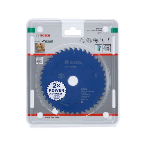 Cirkelsågklinga Standard f. batteridrift, Trä 140/20 mm, 42T