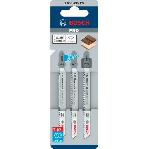 Sticksågsblad T 101 BRF Clean Trä omvänd 100 mm, 3-pack