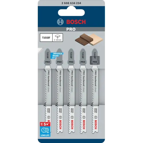 Sticksågsblad T 101 BF Trä 100 mm, 5-pack
