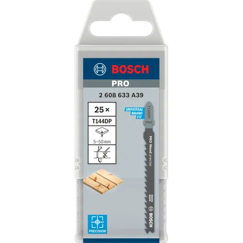 Sticksågsblad T 144 DP Precision Trä 100 mm, 25-pack