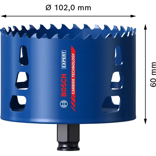 Hålsåg Tough Material Carbide 102 mm