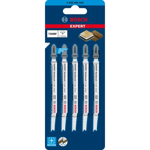 Sticksågblad T 308 BF Hårdträ 117 mm, 5-pack