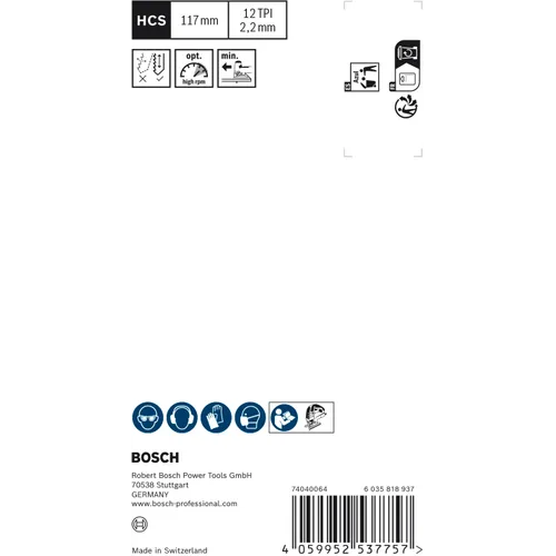 Sticksågblad T 308 B Trä 117 mm, 5-pack