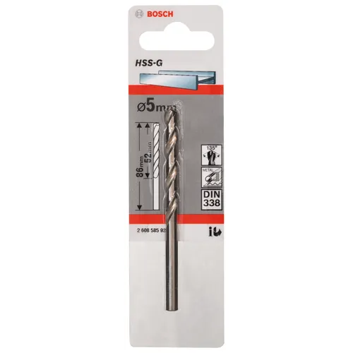 Metallborr HSS-G 5,0x86 mm, 1-pack