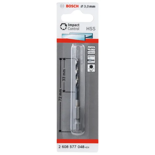 Metallborr HSS-G Impact 3 mm, 1-pack