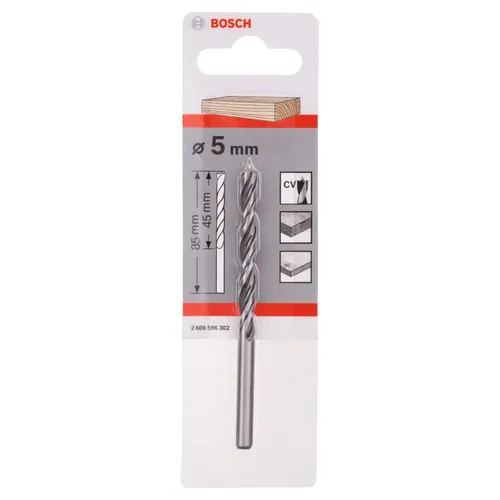 Träspiralborr standard 5x52/86 mm, 1-pack