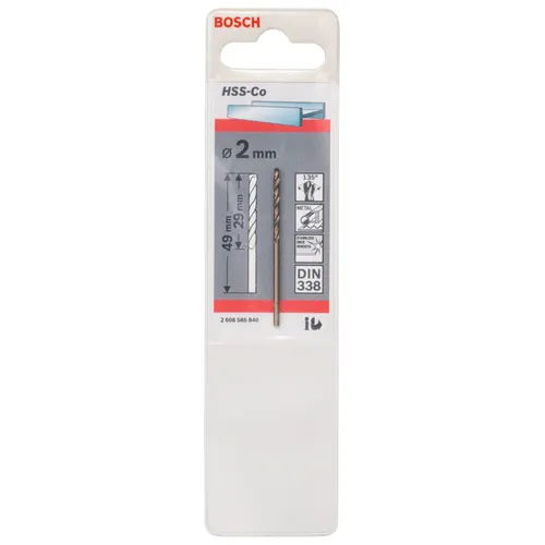 Metallborr HSS-CO 2,0x29/49 mm, 1-pack