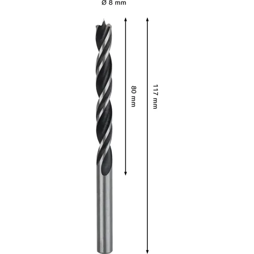 Träspiralborr pro 8x80/117 mm, 1-pack