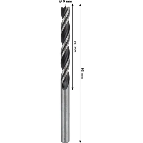 Träspiralborr pro 6x60/93 mm, 1-pack