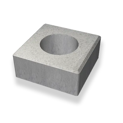 Stolpelement Slät 350x350x150 mm, Grå