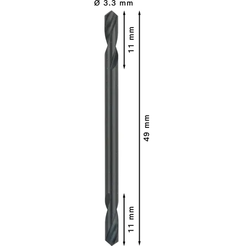 Dubbelborr HSS-G 3,3x49 mm, 10 st/frp