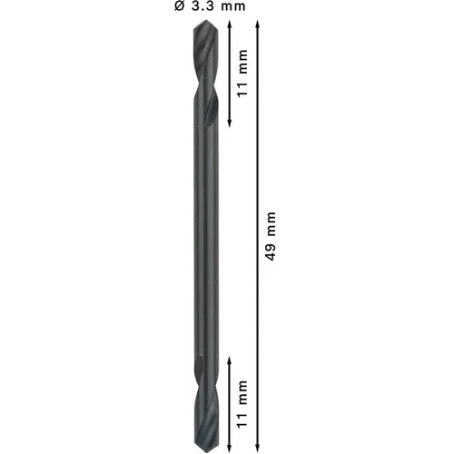 Dubbelborr HSS-G 3,3x49 mm, 10 st/frp